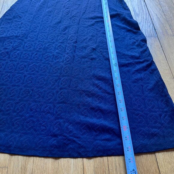 J.McLaughlin Size XS Blue Knot Print Jacquard Short Sleeve Swing Dress - Picture 7 of 13